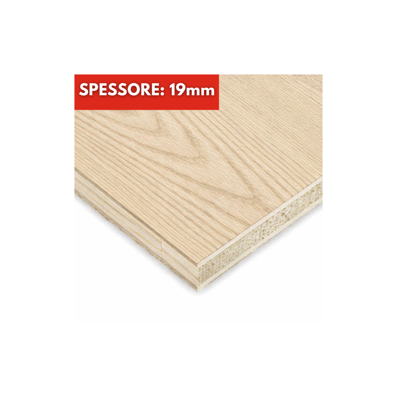 Pannello Listellare Rivestito Frassino spessore 19mm su Misura