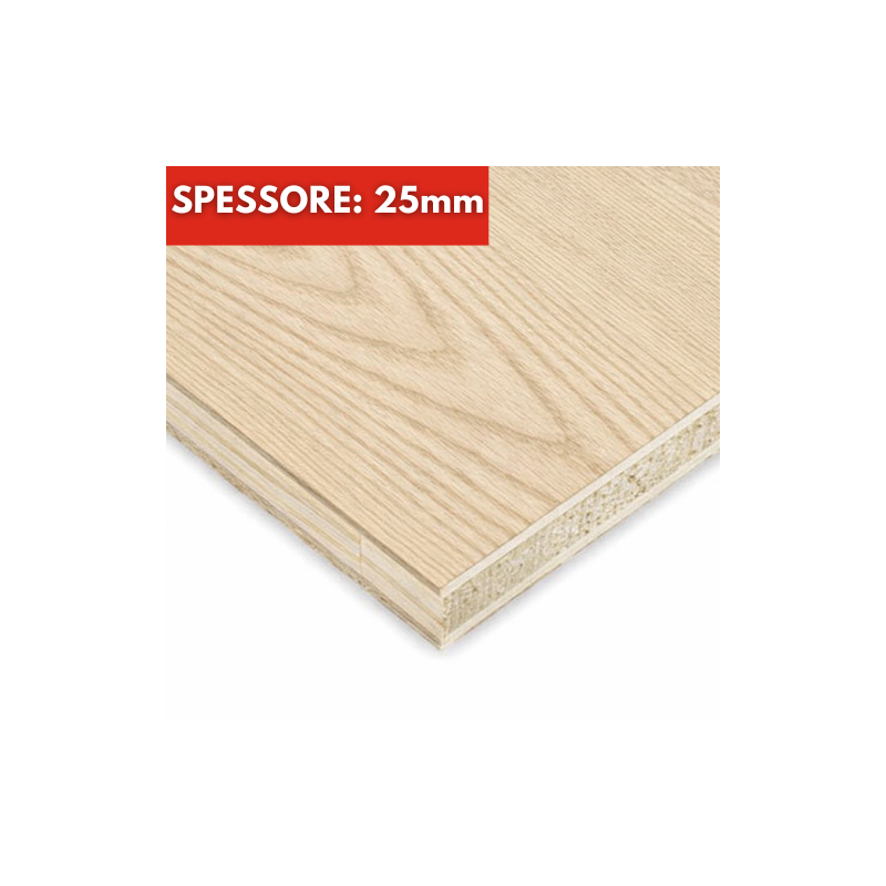 Pannello Listellare Rivestito Frassino spessore 25mm su Misura