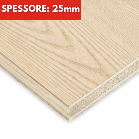 Pannello Listellare Rivestito Frassino spessore 25mm su Misura