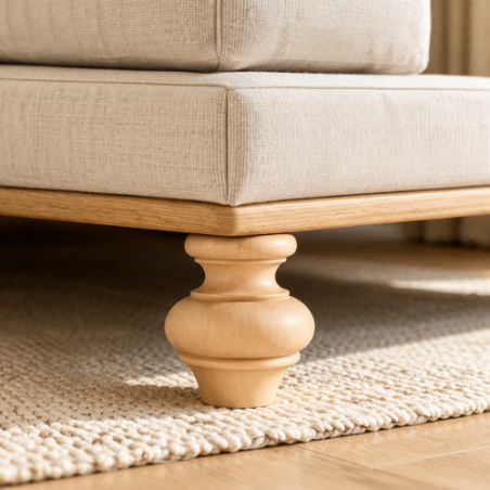 Piede Tornito in legno Faggio