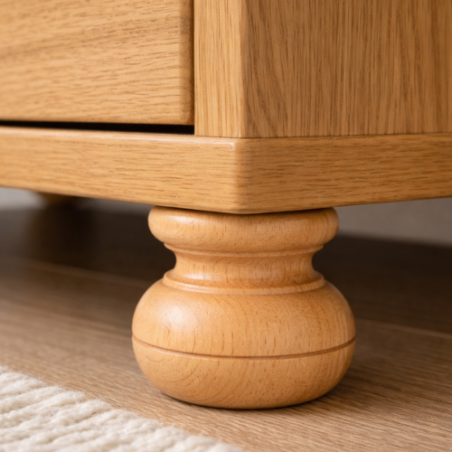 Piede Tornito in legno Faggio