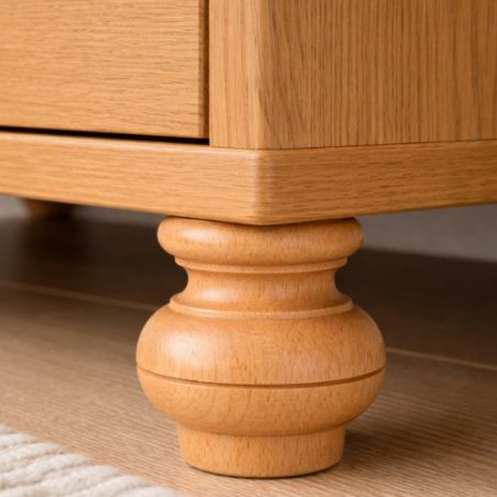 Piede Tornito in legno Faggio