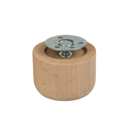 Piede Cilindrico in legno Faggio Altezza 30mm