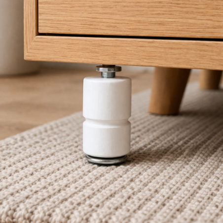 Piede in legno Pino Bianco per Cucine