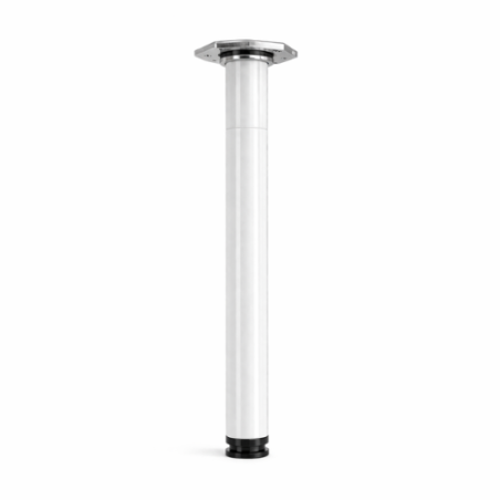 Gambe in Acciaio Bianco con Piastra per Tavoli (4 pzz.)