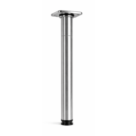 Gambe in Acciaio Metallizzato con Piastra per Tavoli (4 pzz.)