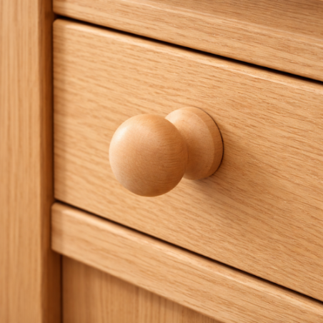 Pomello a Pallina in Faggio