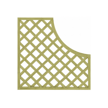 Grigliato Semi Arco in Legno Pino Impregnato Autoclave 90x90cm (Import)