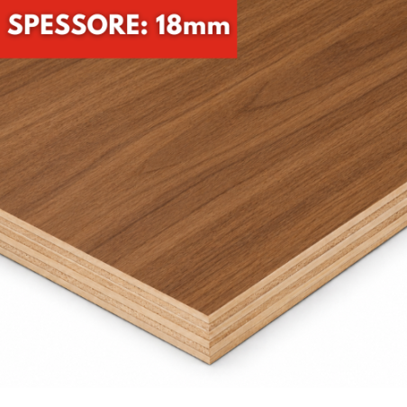 Pannello Multistrato Bilaminato Noce Chiaro Spessore 18mm Su Misura